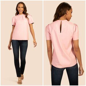 💕TRINA TURK💕 Soledad Top ~ Leatherette Desert Rose XL NWT